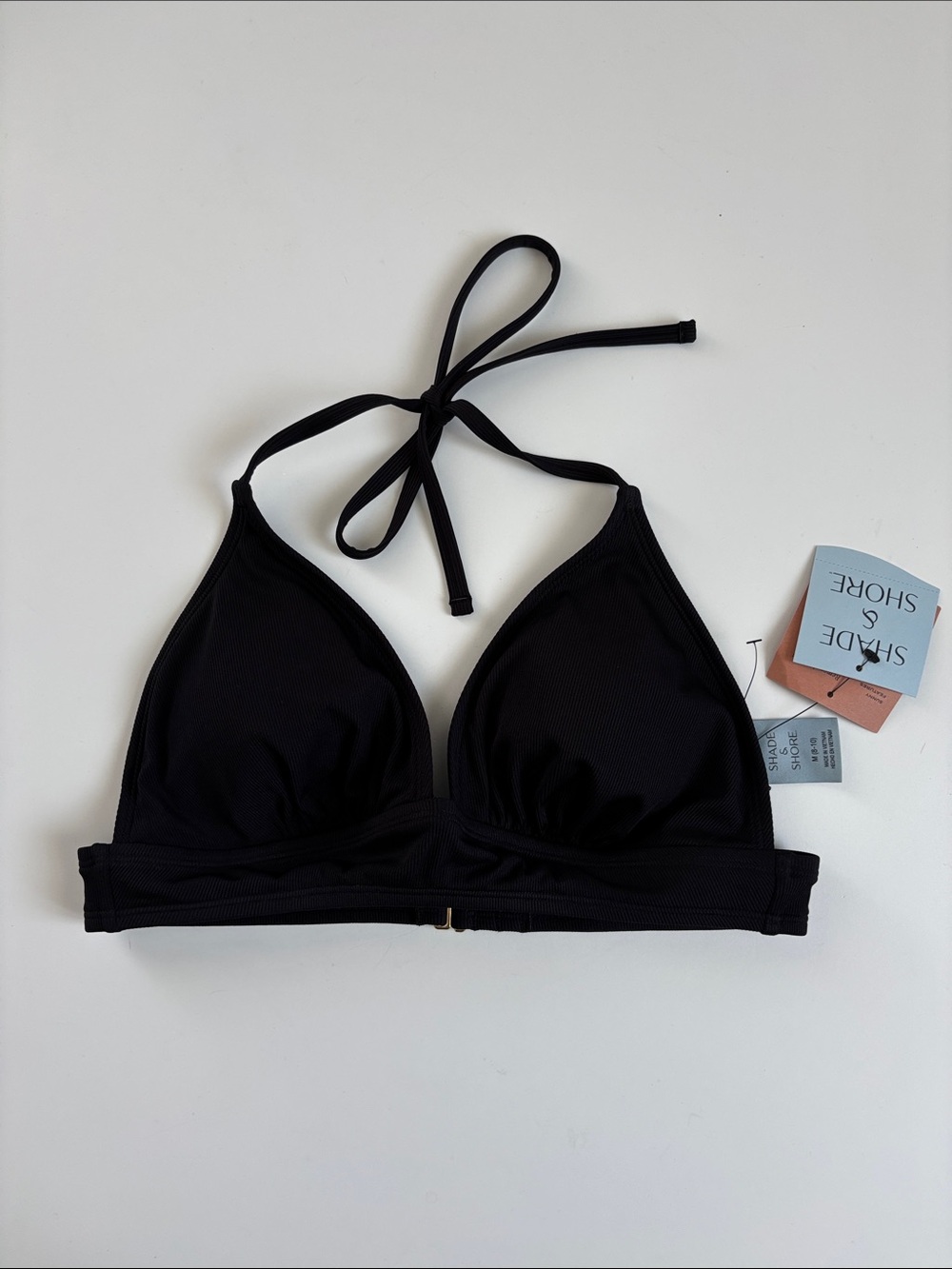 🆕 SHADE & SHORE | Ribbed Triangle Longline Bikini Top